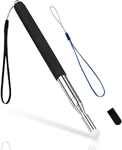 Vicloon Teachers Pointer, Telescopic Pointer Stick, Hand Pointer Extendable Retractable Pointer Teacher Pointer Stick with Lanyard for Presentations Teaching, Lecture,Office