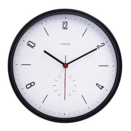 Hippih Silent Wall Clock Non Ticking Digital Quiet Sweep 12-Inches Home Decor Vintage Clocks 01