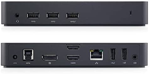 Dell USB 3.0 Ultra HD/4K Triple Display Docking Station (D3100), Black