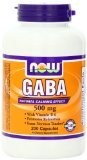NOW Foods Gaba 500mg with B-6 200 Capsules