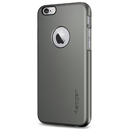 Spigen Thin Fit A iPhone 6 Case with Premium SM Coated Matte Hard Case with Logo Cutout for iPhone 6S / iPhone 6 - Gunmetal