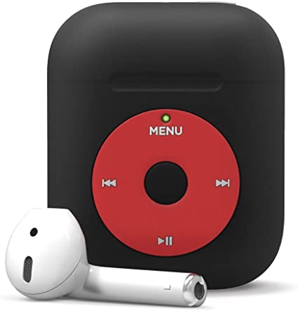 elago Classic Music Player Case Designed for Apple AirPods Case [US Patent Registered] (Black)