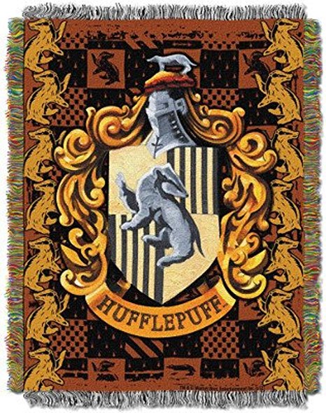 The Northwest Company Warner Bros Harry Potter Hufflepuff's Crest Tapestry Throw, 48 by 60-Inch