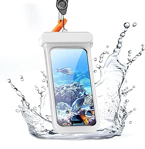 ESR Waterproof Phone Pouch for iPhone 15 Pro Max /14 Pro Max, Underwater Touch Sensitivity, IPX8 Floating Waterproof Cellphone Case with Lanyard, Dry Bag for Snorkeling, Clear