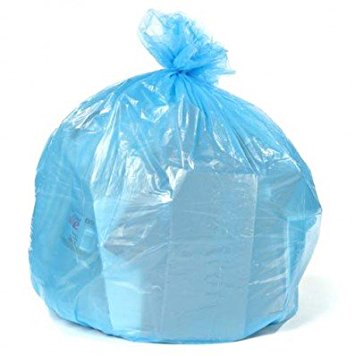 Blue Recycling Bags, 40 Gallon,23x10x46, 1.2 Mil, 100/Case