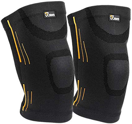 JBM Knee Braces Support Compression Sleeve Patella Wrap Band Knee Stabilizer Safe Pain Relief for Fitness Exercise Basketball Running