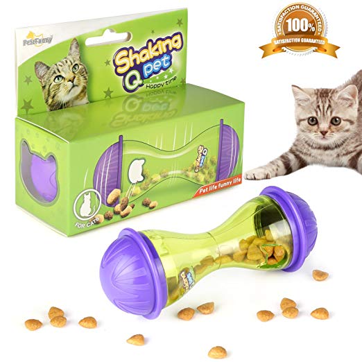 ONSON Interactive Cat Toy - Dogs & Cats Increases IQ and Mental Stimulation Pets Treat-dispensing Ball - Squeaky Ball Cat Toy for Small Cats, Healthy Pets Gift Toys IQ Treat Sound Leak Food Balls