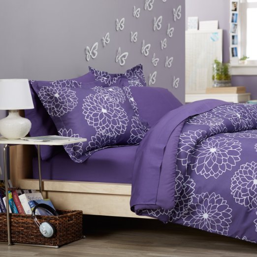 Pinzon 5-Piece Bed In A Bag - Twin Extra-Long,  Purple Floral