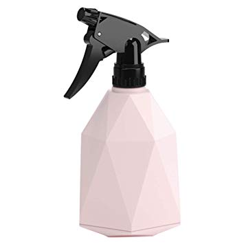 Plastic Spray Bottle, Pressure Watering Can, Plant Mister, Water Spray Bottle with Adjustable Nozzle, 0.6L/20oz Handheld Spray Bottles for Outdoor Indoor Garden, Plants, Cleaning Solutions (Pink)