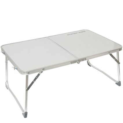 Superjare Folding Laptop Desk Portable Table Breakfast Bed Tray Silver 70901H