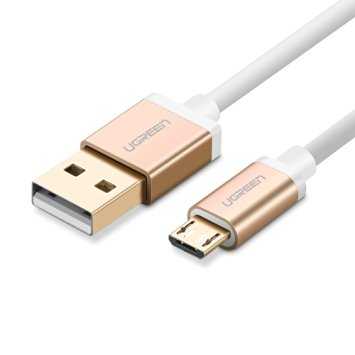 Micro USB Cable, Ugreen Premium Micro USB Cable High Speed USB 2.0 A Male to Micro B Charging and Sync Data Cable (10ft, Gold)