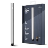 elago Stylus Hexa for All iPhones iPadAirMini and Galaxy -World First Replaceable Tip Extra Rubber Tip included - Silver