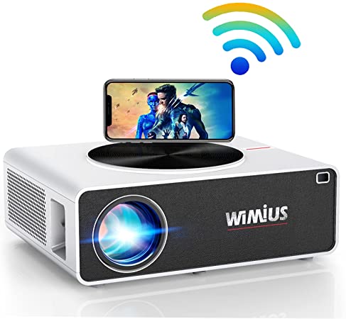 4K 5G WiFi Projector, WiMiUS Upgrade K3 Video Projector 340 ansi lumens Native 1920x1080 LED Projector Support 4k 500" Display Zoom for Indoor Home Theater and Outdoor Movie
