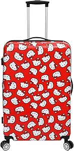 Bioworld Hello Kitty All-Over Print 28 Suitcase With 360-Degree Wheels And Retractable Handle