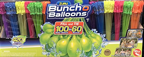 Zuru Bunch O Balloons Self-Sealing, Quick Fill Water Balloons (420 Pack)