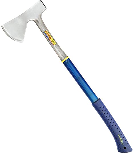 Estwing Camper's Axe - 26" Wood Splitting Tool with All Steel Construction & Shock Reduction Grip - E45A