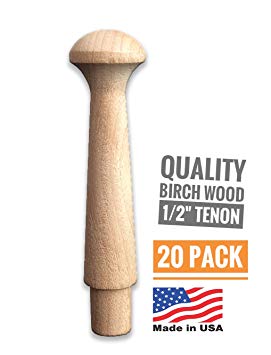Birch Wood Shaker Pegs 3-1/2"-Strong Unfinished Wooden Peg Hooks, Smooth Texture,Easy to Paint, Classic Style, Made in The USA -Suitable for Coat Wall Racks, Hanging Towels, Organizing Cups & Mugs
