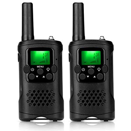 ieGeek Walkie Talkies for Kids, 22 Channel 2 Way Radio 3 Miles Long Range Handheld Walkie Talky with Flashlight Boys Girls Walkie Talkies Children Toys Gifts for Outdoor Adventure Game Camping(Black)