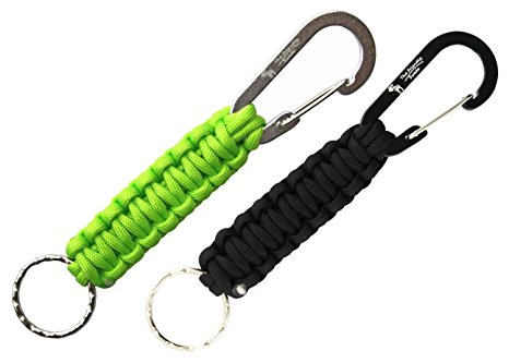 The Friendly Swede Paracord Keychains with Carabiners (2 Pack)