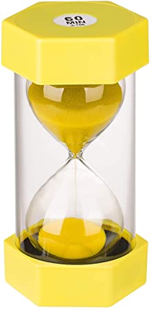 KSMA Hourglass 60 Minutes Sand Timer,Colorful Sandglass Timer for Kids,Office,Classroom,Kitchen,Games,Toothbrush