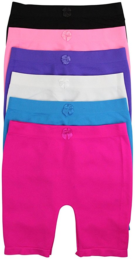 ToBeInStyle Girl's Pack of 6 Long Boyshorts