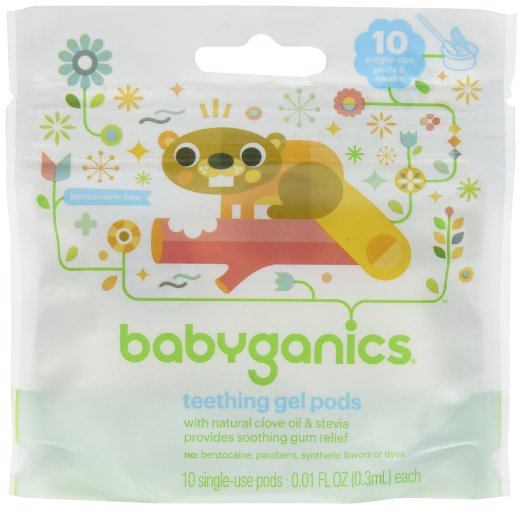 Babyganics Benzocaine Free Gel Teething Pods - .3 ml - 10 ct