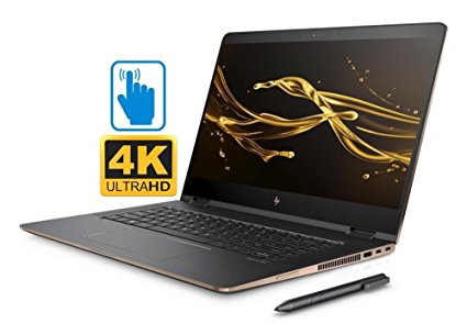 HP Spectre x360 15t Convertible 2-in-1 Laptop in Dark Ash Silver (8th Gen Intel i7-8550U, 16GB RAM, 256GB SSD, Nvidia Geforce MX150, 15.6" 4K UHD 3840x2160 Touchscreen, Stylus Pen, Win 10 Pro)