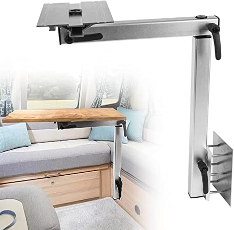 MeiMeiDa Removable Table Leg RV Accessories, 360 Degrees Rotatable Aluminum Alloy Table Frame, with Detachable & Height Adjustable Function for RV Caravan Yachts Motorhome