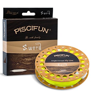 Piscifun® Sword Weight Forward Floating Fly Fishing Line with Welded Loop WF3 4 5 6 7 8wt 90 100FT