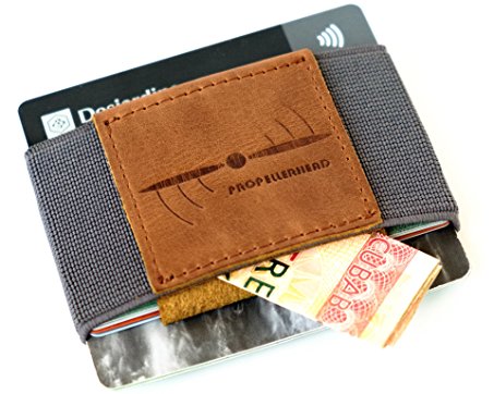 Leather Slim Front Pocket Wallet and Card Holder by PROPELLERHEAD