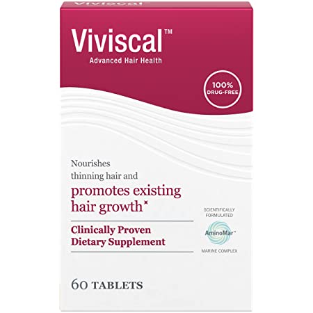 Viviscal Women's Hair Growth Supplements with Proprietary Collagen Complex, 1 Selling for Clinically Proven Results of Thicker, Fuller Hair; Nourish Thinning Hair (60 Tablets - 1 Month Supply)