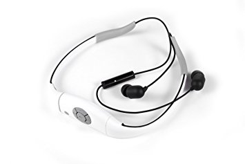 Tayogo Active Sport Bluetooth 2-in-1 Waterproof Headset and Microphone for Hands-free Call Answering (White)