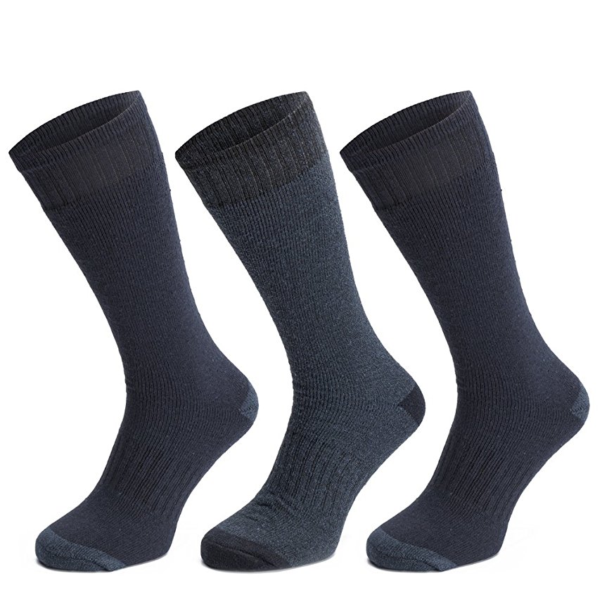 3 Pairs of Thermal Socks - Extra Warm, Heat Brushed Socks, Suitable for Winter, Outdoor Work, Travel, Camping, Trekking & Ski Wear - With Arch Support, by AllThingsAccessory®