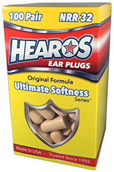 HEAROS Ultimate Softness Series Foam Earplugs, 100 Pair