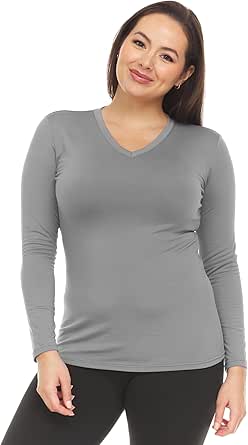 Thermajane Long Sleeve Thermal Shirts for Women Cold Weather, Womens Thermal Underwear Tops, Base Layer Women Thermal