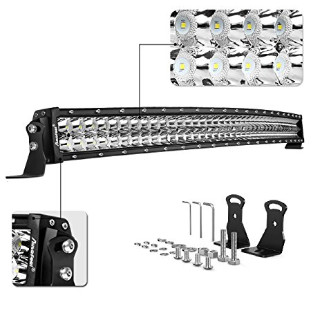 LED Light Bar, Autofeel 42 Inch 240W Curved LED Light Bar Spot Flood Combo Beam LED Work Diving Lights for Off Road Jeep ATV AWD SUV 4WD 4x4 Pickup