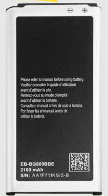 Replacement battery for Samsung Galaxy S5 Mini EB-BG800BBE EB-BG800BBU 2100mAh