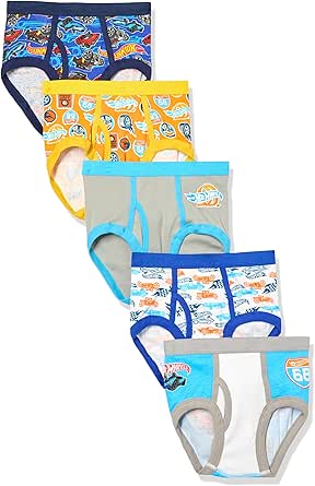 Hot Wheels Boys' Boxerbriefs and Briefs Available in Sizes 2/3t, 4t, 4, 6, 8 and 10