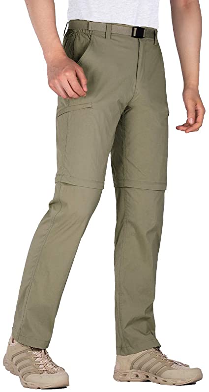 FREE SOLDIER Men's Outdoor Cargo Hiking Pants Lightweight Quick Dry Tactical Pants Nylon Spandex