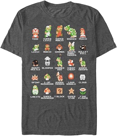 Nintendo Men's Pixel Cast T-Shirt