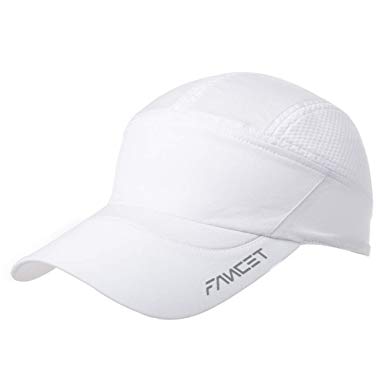 Mens UPF50 Quick-Dry Baseball Cap Foldable Brim Free-Size Sun Hat Unisex
