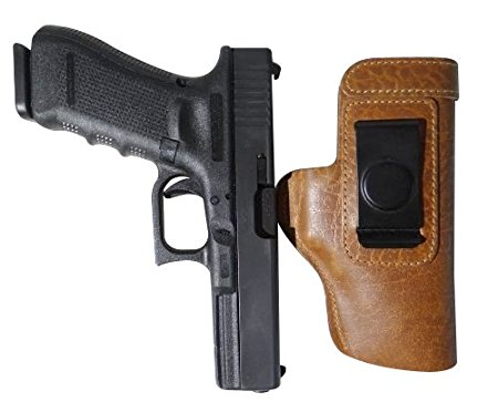 Glock, Springfield XD, Ruger, Beretta, S&W, Taurus CCW IWB Premium Buffalo Leather Gun Holster - RIGHT HANDED
