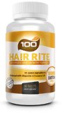 Hair Rite Hair Growth Vitamins Supplements - 10000 Mcg of Biotin 33 Ingredients Enhanced with Black Pepper and Coconut Oil Intensive Hair Loss Prevention for Women and Men
