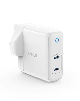 Anker 60W 2-Port USB C Charger, PowerPort Atom PD 2 [GAN Tech] Compact Wall Charger, Power Delivery for MacBook Pro/Air, iPad Pro, iPhone 11 / Pro/Max/XR/XS/X, Pixel, Galaxy, and More