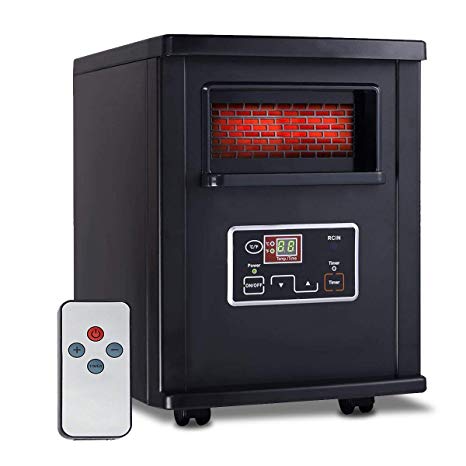 Homeleader Electric Space Heater, Digital Infrared Quartz Heater, Iwh-07, 1000W