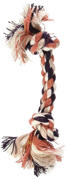 Petmate 50770 Booda Two Knot Rope Bone, Multicolored, X-Small