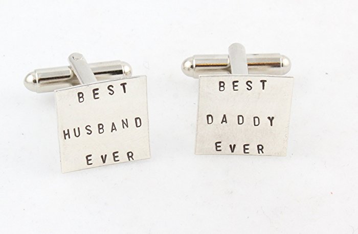 Best Husband Ever and Best Daddy Ever Cufflinks or Cuff Links - Shirt Fasteners