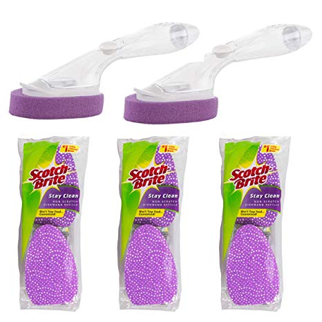 Scotch-Brite Dishwand and Sponge Refills (2 Dishwands & 6 Refill Heads)