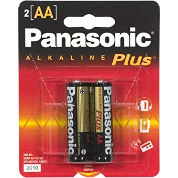 Panasonic AA Alkaline Plus Battery Retail Pack - 2 Pack