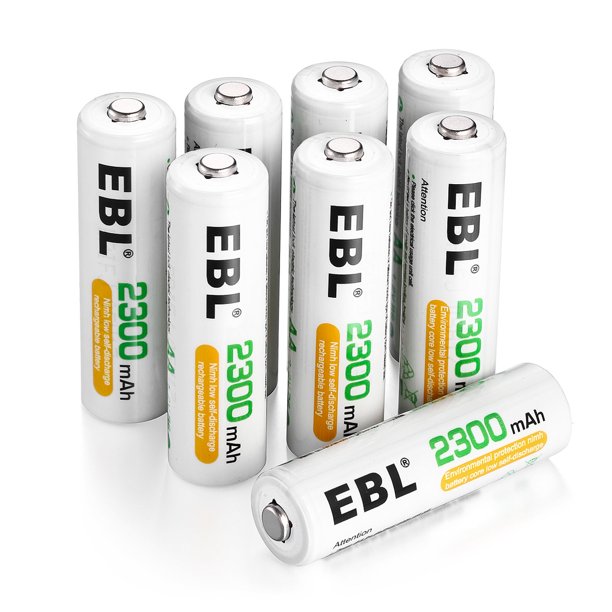 EBL 8-Pack AA Battery 2300mAh Ni-MH Rechargeable Batteries